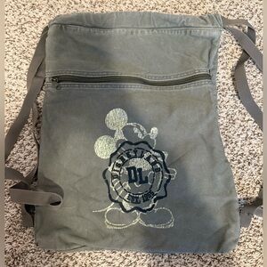 Vintage Canvas Disneyland Drawstring Backpack